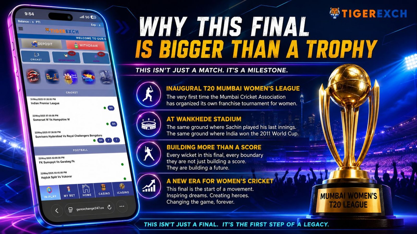 13 June 2026: Koun Bany Gi Mumbai Queen? T20 Mumbai Women League Ka Maha Sangraam, Sirf Tigerexch247 K Saath!