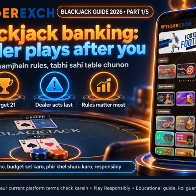 Mobile display of blackjack game on tigerexchdemo.com, showing cards, bet chips, and dealer upcard